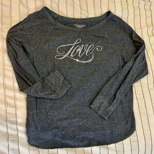 Victoria's Secret Charcoal Rhinestone Top